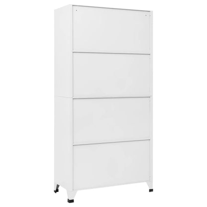 Locker Cabinet With 6 Compartments Steel 90X45X180 Cm Grey