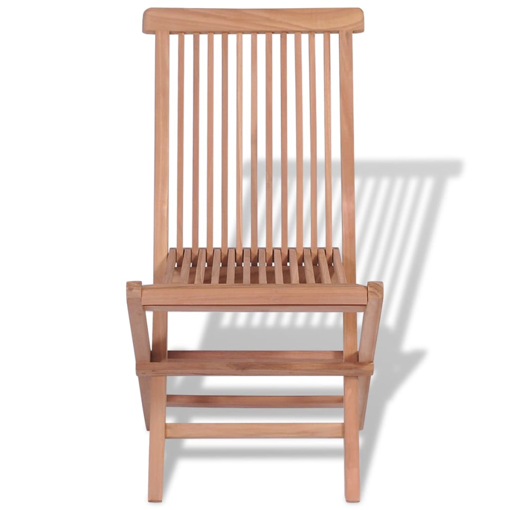 Folding Garden Chairs 4 Pcs Solid Teak Wood