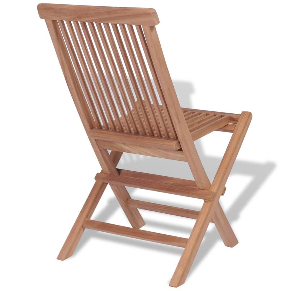 Folding Garden Chairs 4 Pcs Solid Teak Wood