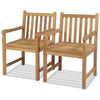 Outdoor Chairs 2 Pcs Solid Teak Wood