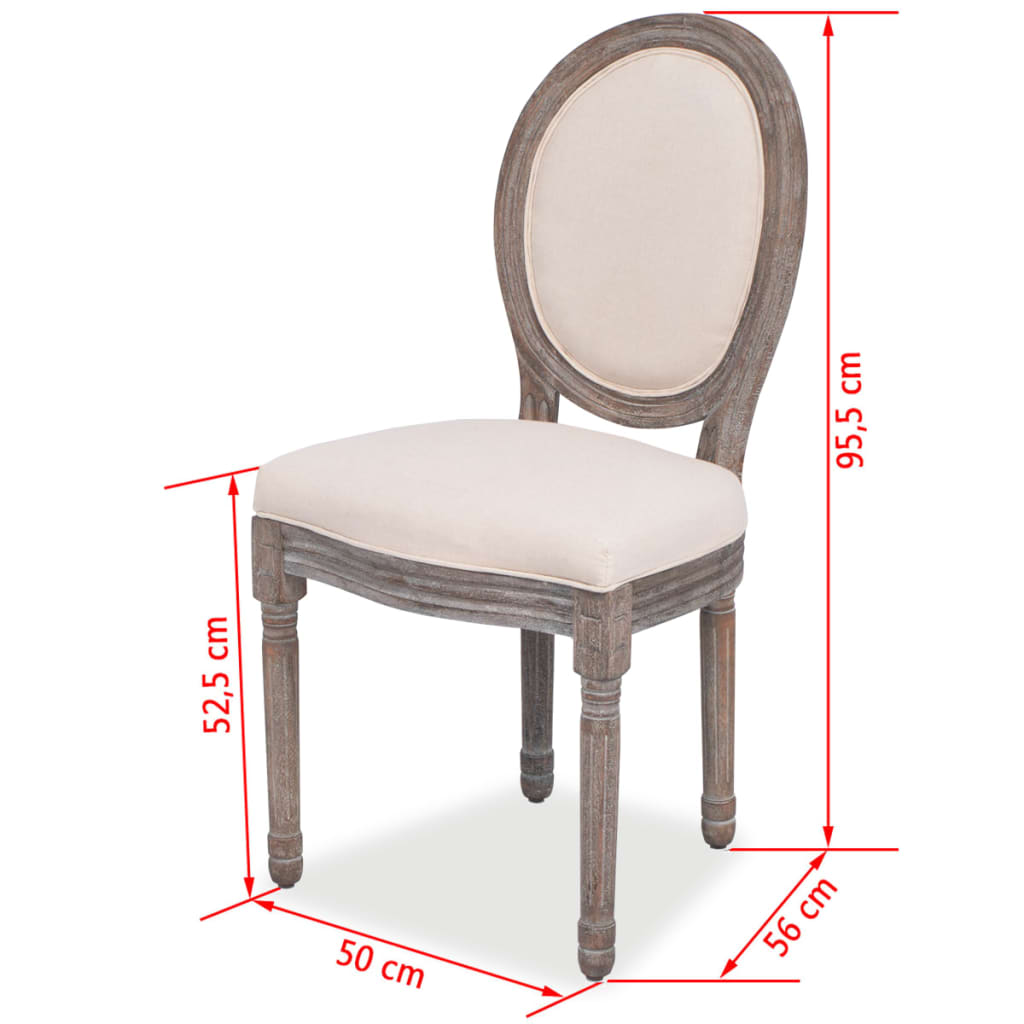 Dining Chairs 4 Pcs Linen