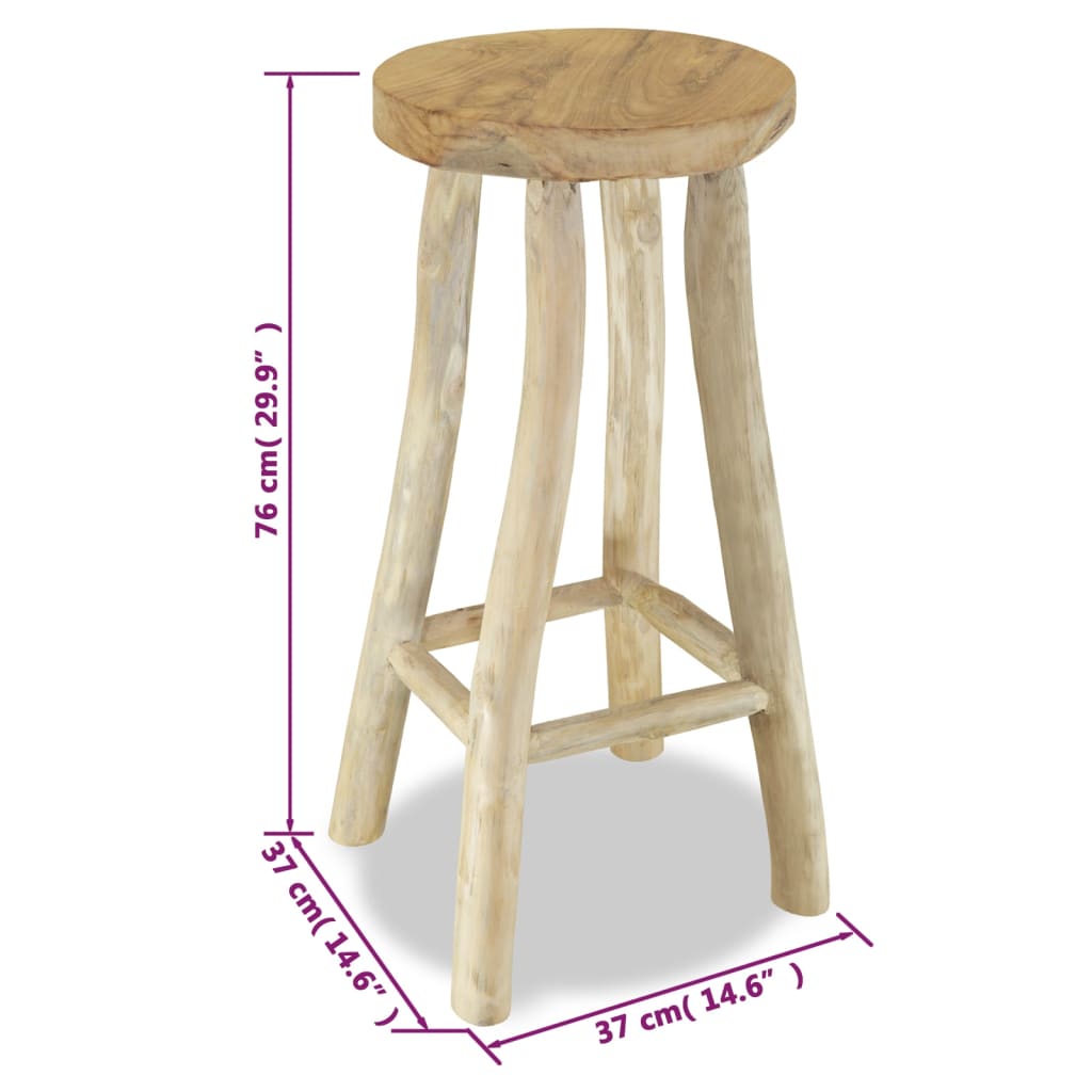 Bar Stool Solid Teak Wood