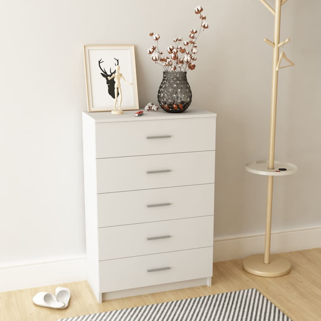 Storage Cabinet Engineered Wood 71X35X106 Cm White