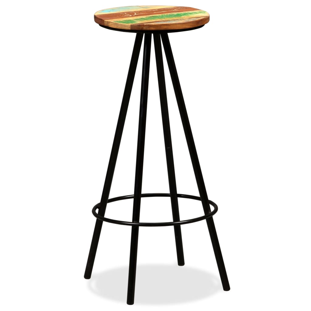 Bar Stools 2 Pcs Solid Reclaimed Wood