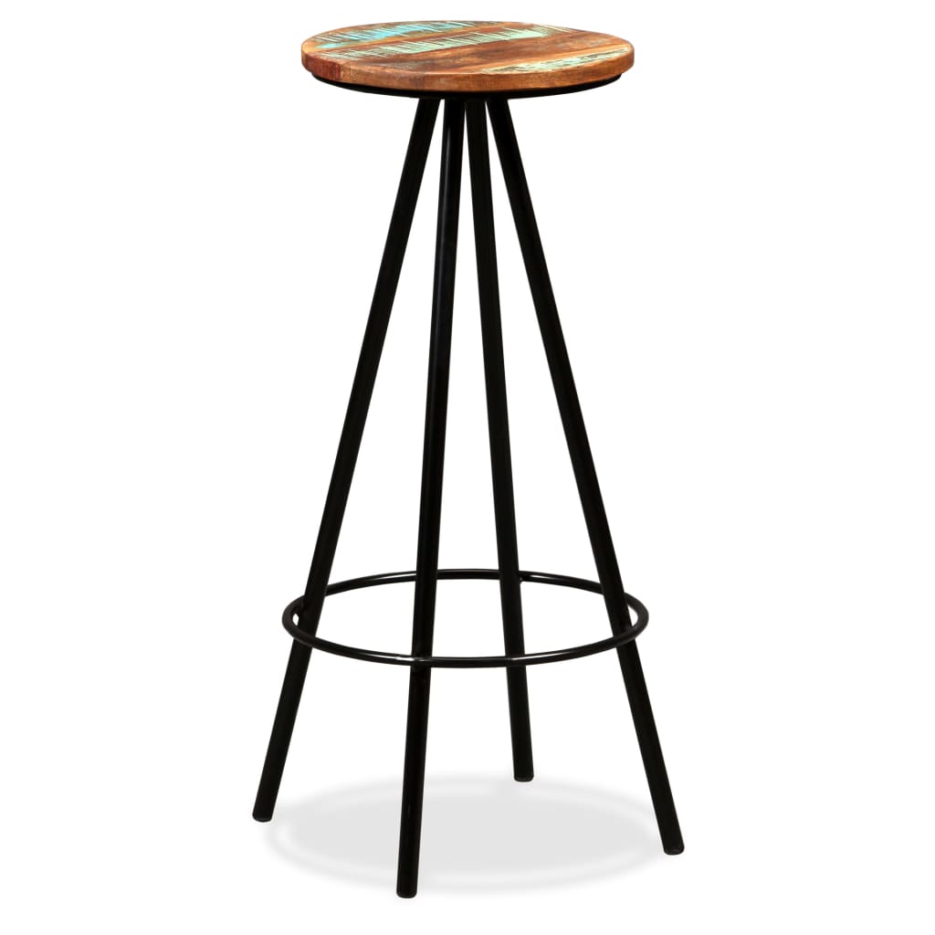 Bar Stools 2 Pcs Solid Reclaimed Wood