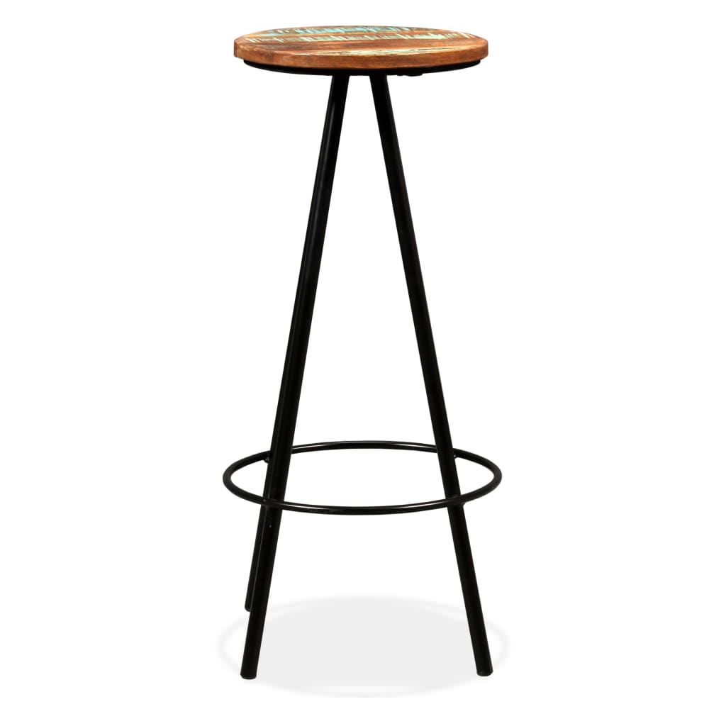 Bar Stools 2 Pcs Solid Reclaimed Wood