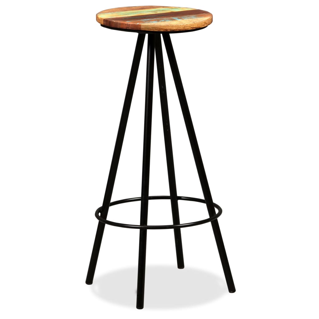 Bar Stools 2 Pcs Solid Reclaimed Wood