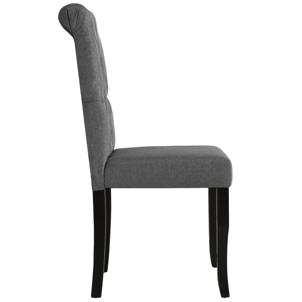 Dining Chairs 4 Pcs Solid Wood Dark Grey