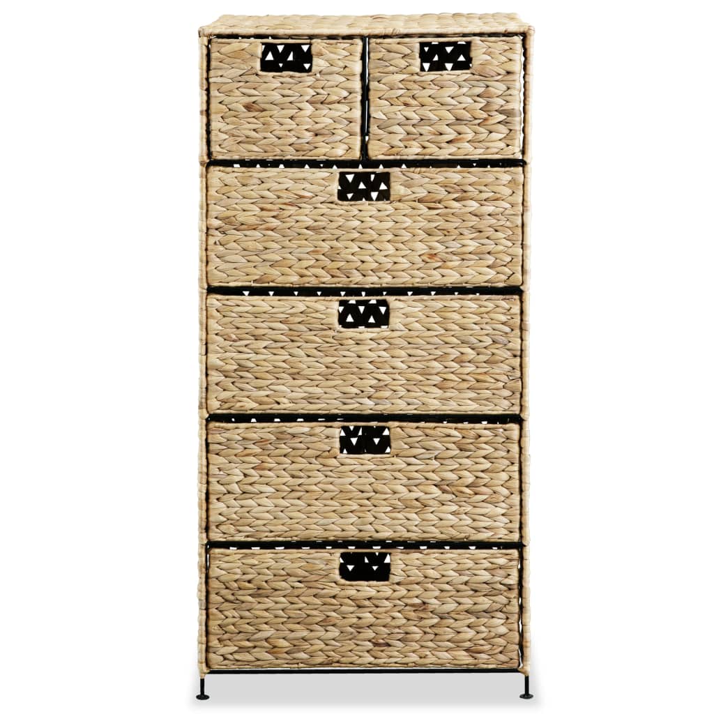 Storage Unit With 6 Baskets 47X37X100 Cm Water Hyacinth