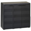 Garden Storage Cabinet With 2 Shelves Black