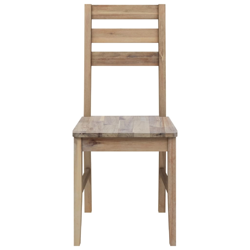 Dining Chairs 2 Pcs Solid Acacia Wood