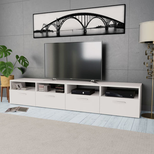 Tv Cabinets 2 Pcs Engineered Wood 95X35X36 Cm White