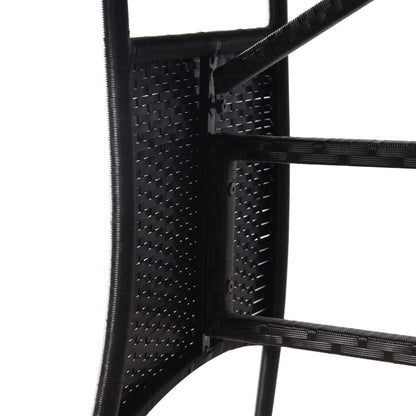 Garden Table Black 170X80X74 Cm Poly Rattan