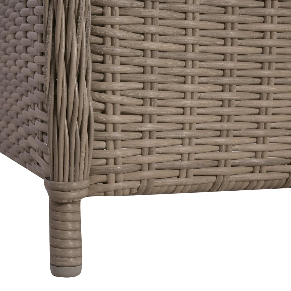 Outdoor Chairs With Cushions 2 Pcs Poly Rattan Brown