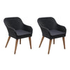 Outdoor Chairs With Cushions 2 Pcs Poly Rattan Black