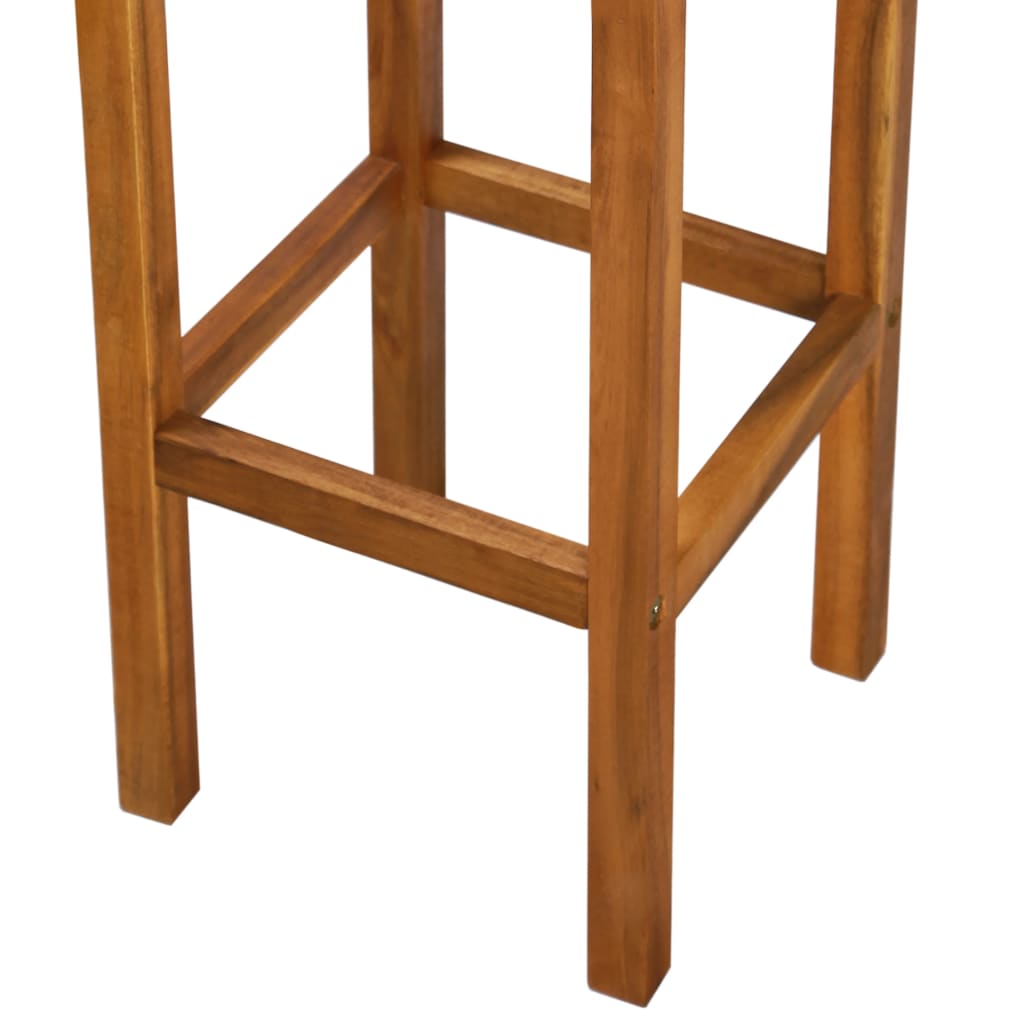 Bar Chairs 2 Pcs Solid Acacia Wood