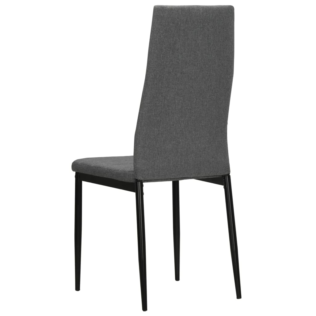 Dining Chairs 2 Pcs Light Grey Fabric