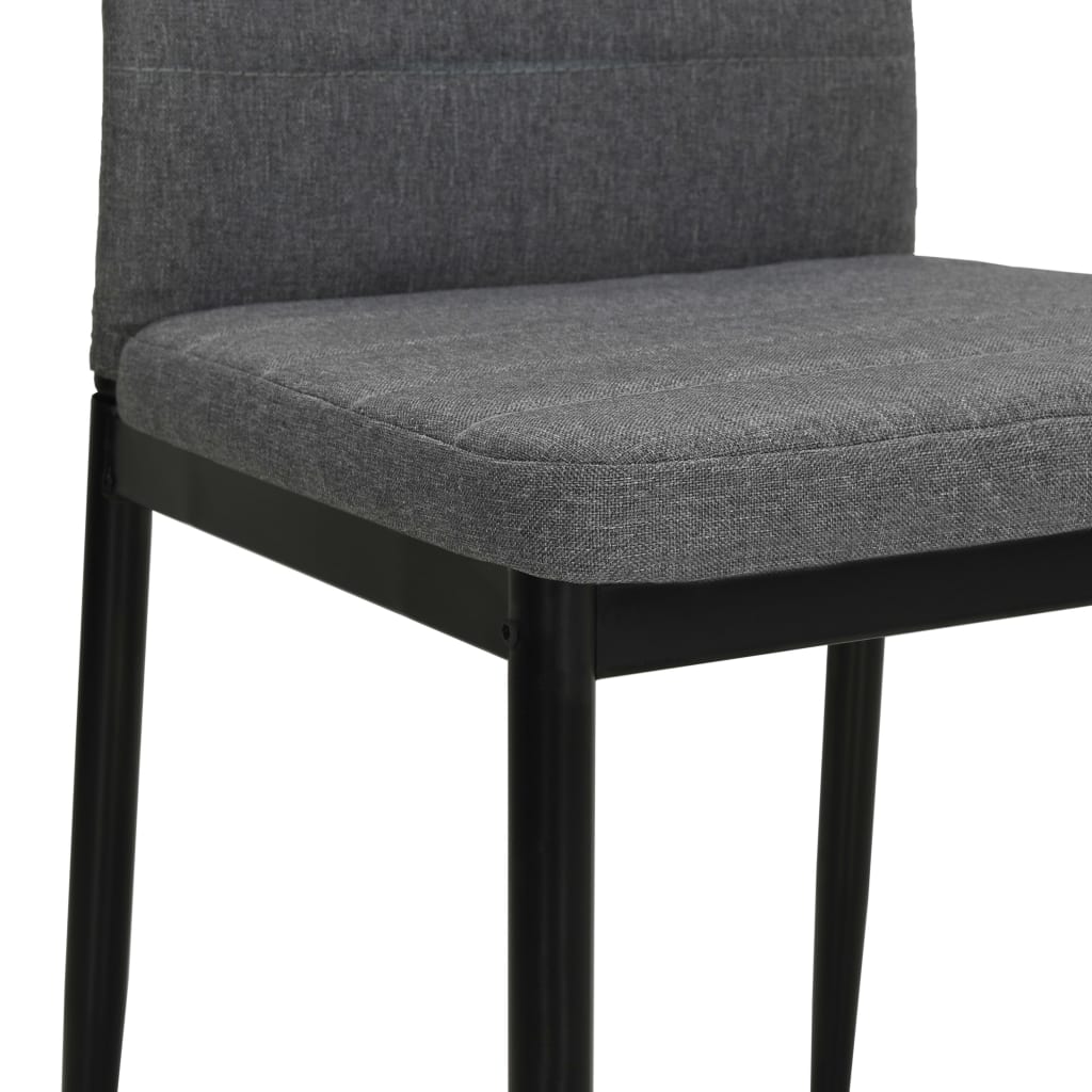 Dining Chairs 2 Pcs Light Grey Fabric