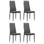 Dining Chairs 4 Pcs Light Grey Fabric