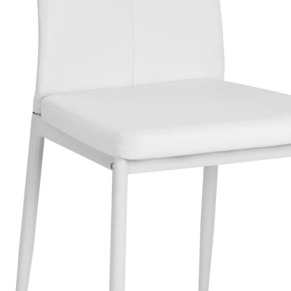 Dining Chairs 2 Pcs White Faux Leather