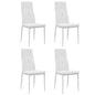 Dining Chairs 4 Pcs White Faux Leather