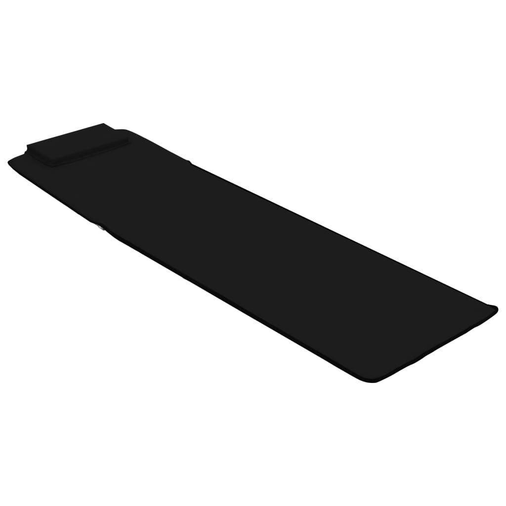 Folding Beach Mats 2 Pcs Steel And Fabric Black