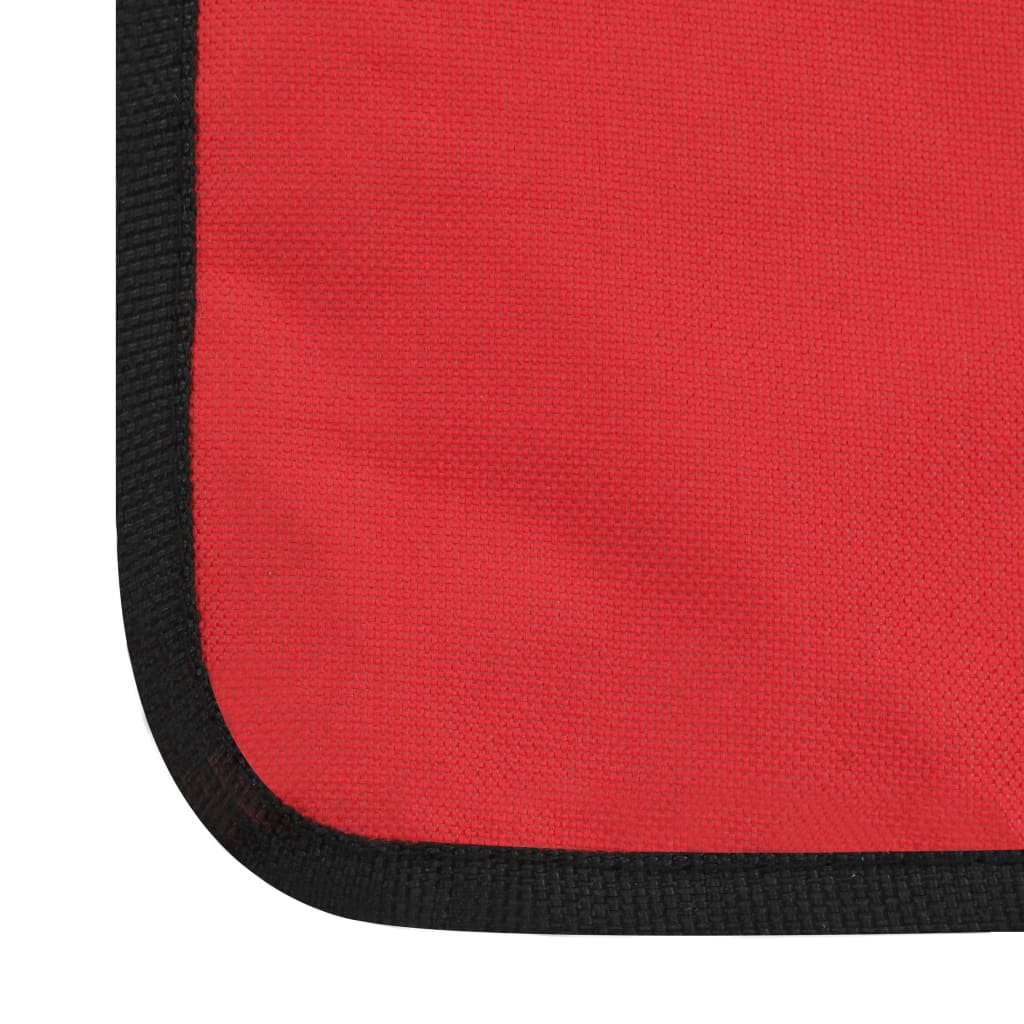 Folding Beach Mats 2 Pcs Steel And Fabric Red