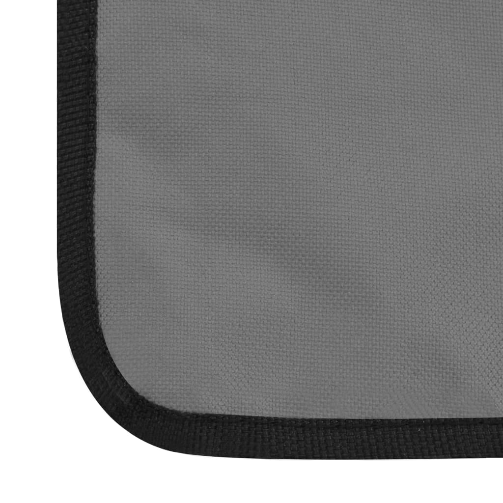 Folding Beach Mats 2 Pcs Steel And Fabric Grey