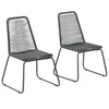 Outdoor Chairs 2 Pcs Poly Rattan Black