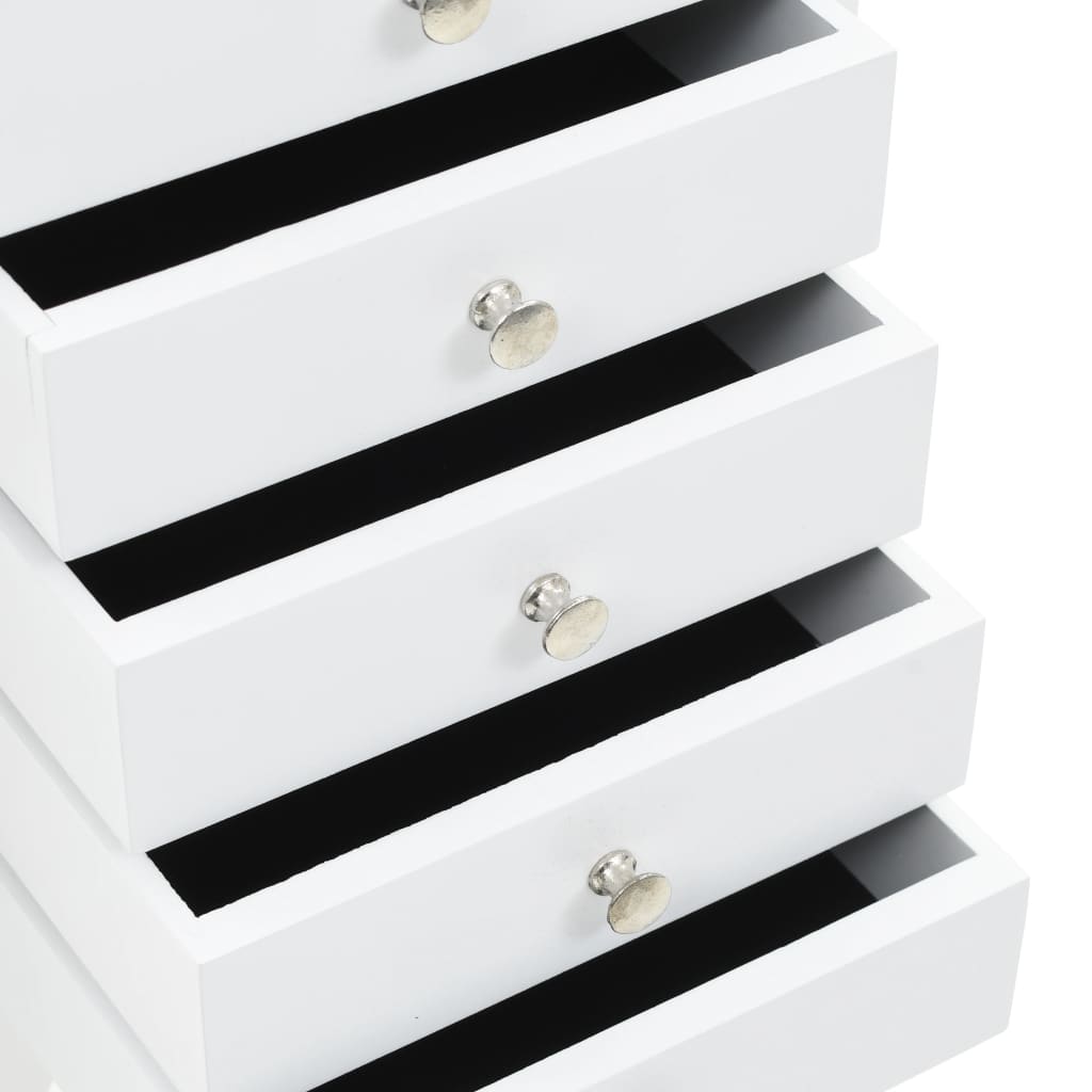 Free Standing Jewelery Cabinet White