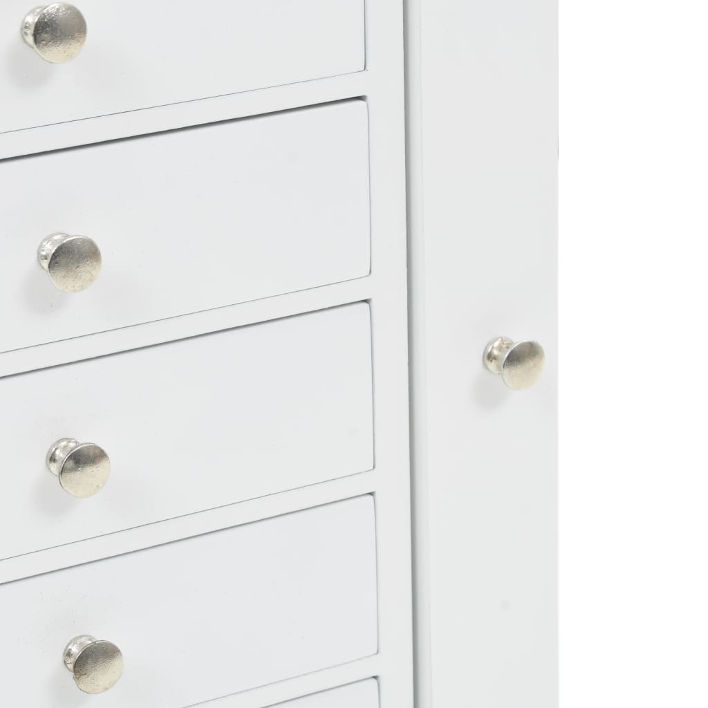 Free Standing Jewelery Cabinet White