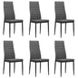 Dining Chairs 6 Pcs Light Grey Fabric