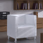 Cube Armchair White Faux Leather