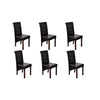 Dining Chairs 6 Pcs Brown Faux Leather