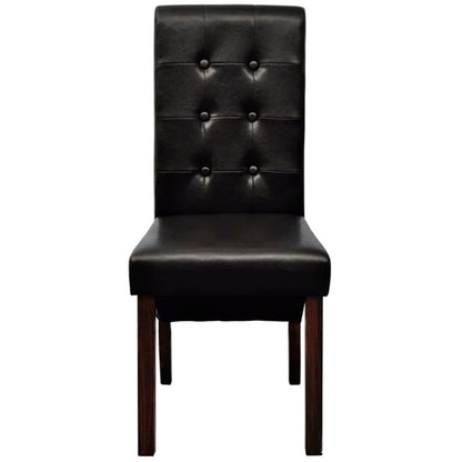 Dining Chairs 6 Pcs Brown Faux Leather