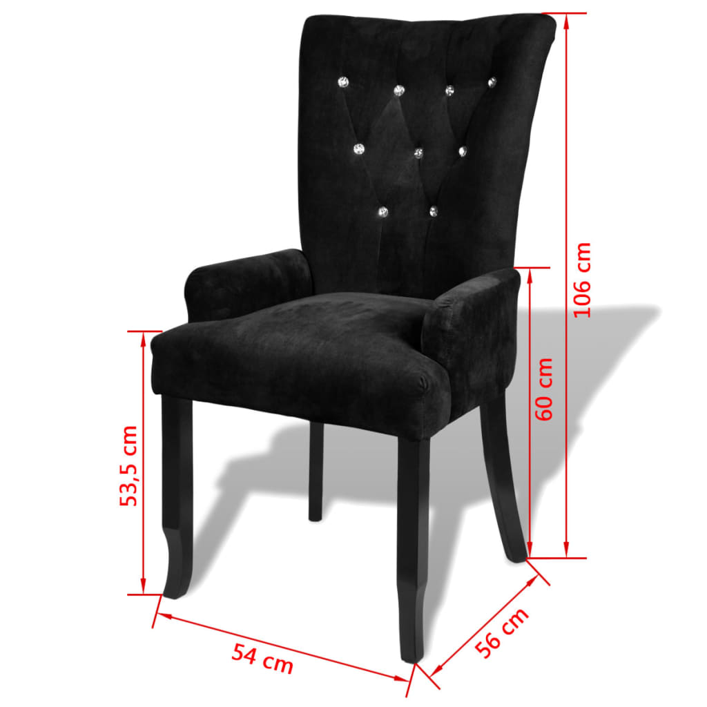 Armchair Black Velvet