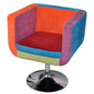Cube Armchair With Patchwork Design Fabric
