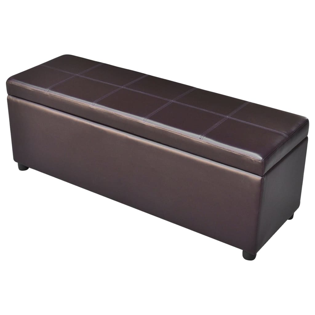 Long Storage Bench Wood Brown