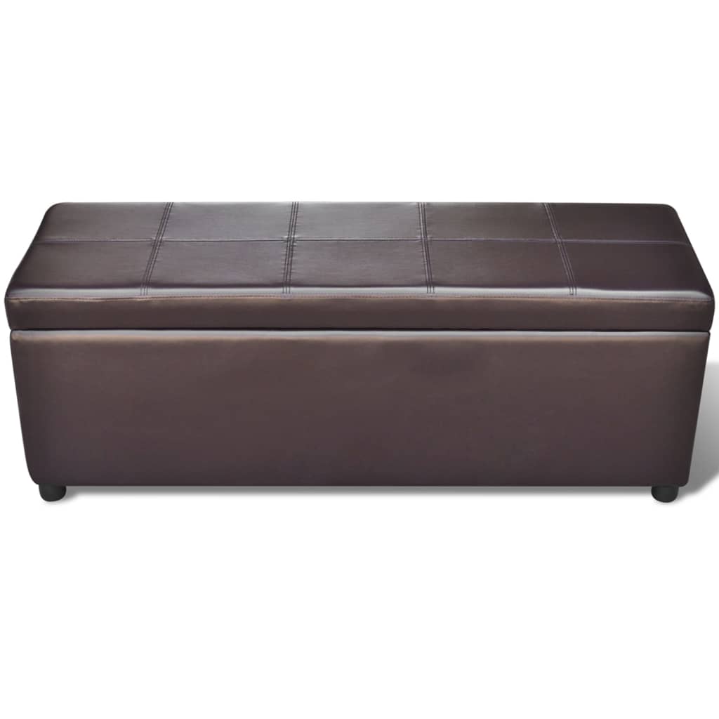 Long Storage Bench Wood Brown