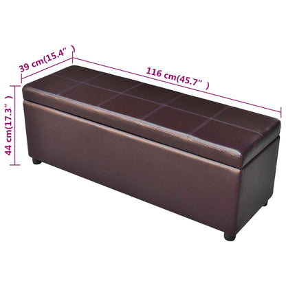 Long Storage Bench Wood Brown