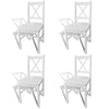 Dining Chairs 4 Pcs White Pinewood