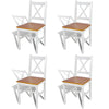 Dining Chairs 4 Pcs White Pinewood