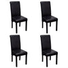 Dining Chair Artificial Leather Black Set Of 4