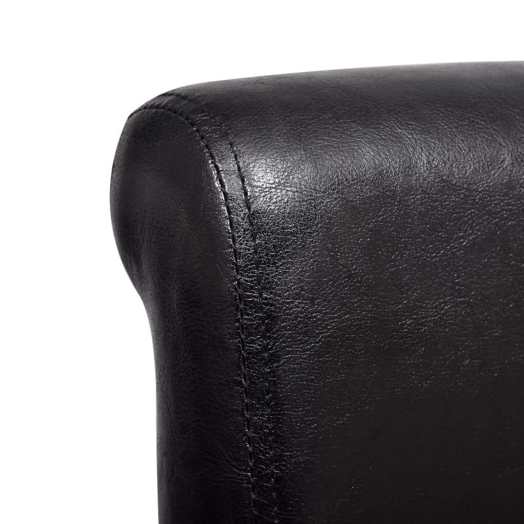 Dining Chair Artificial Leather Black Set Of 4