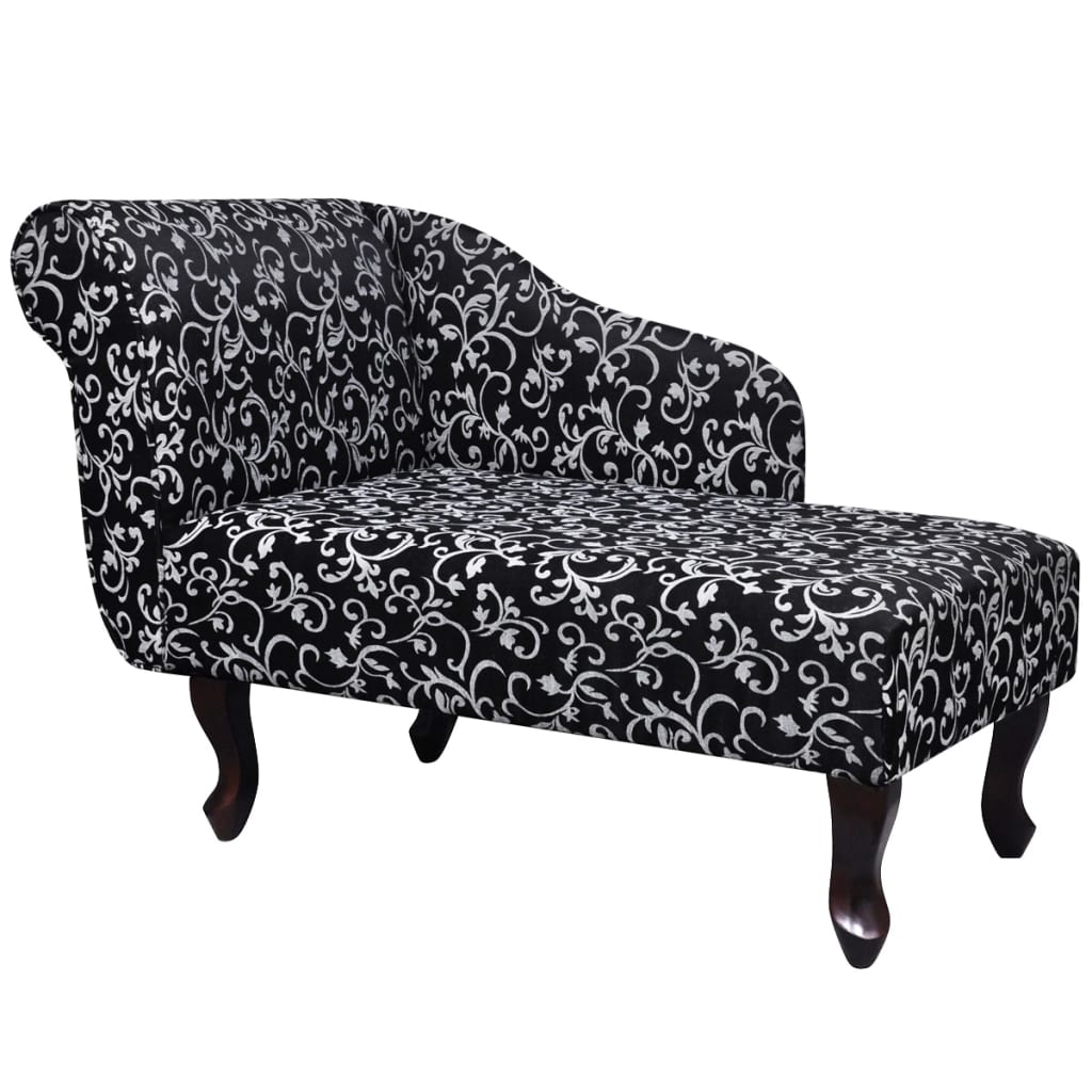 Chaise Longue Black And White Fabric