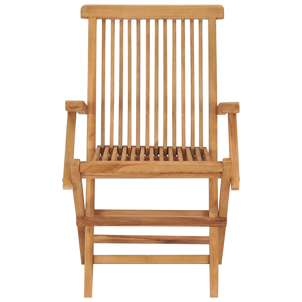 Folding Garden Chairs 2 Pcs Solid Teak Wood