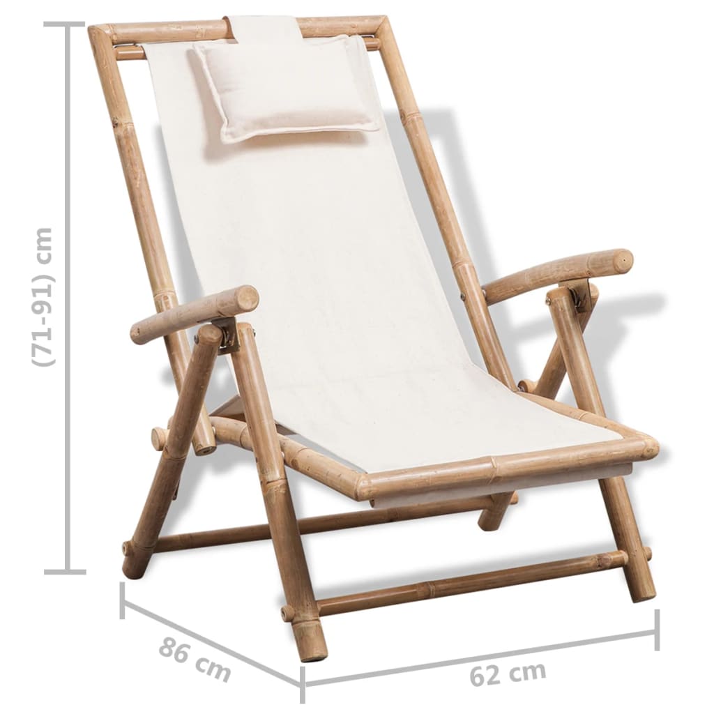 Outdoor Deck Chair Bamboo