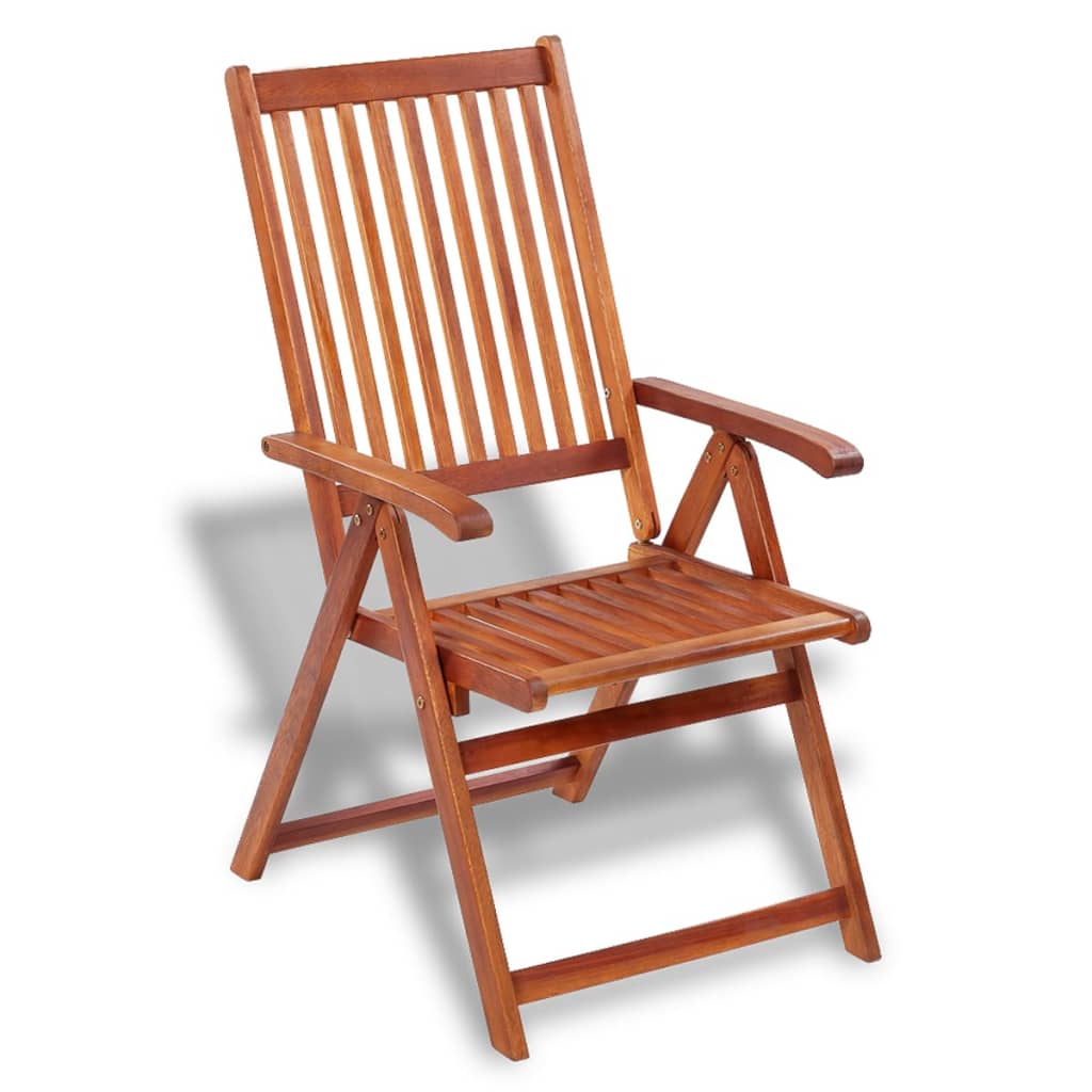 Folding Garden Chairs 2 Pcs Solid Acacia Wood Brown