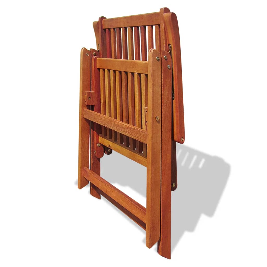 Folding Garden Chairs 2 Pcs Solid Acacia Wood Brown