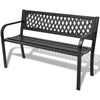 Garden Bench 118 Cm Steel Black